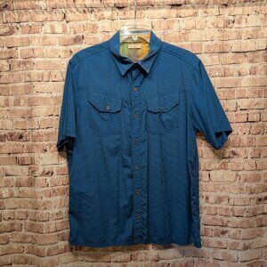 Ascend Shirt Short Sleeve Button Down Size Large